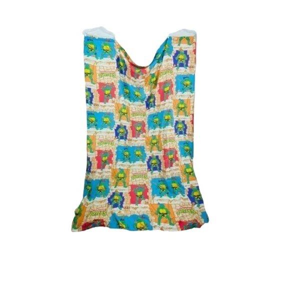 Vintage 90s TMNT Twin Sheet Complete Linen Cartoon Teenage Turtles - Picture 9 of 10